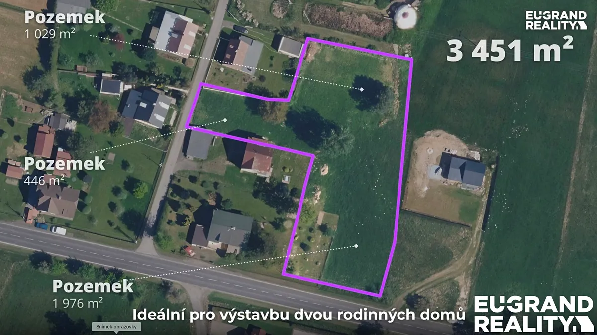 Prodej stavebního pozemku 3451 m²